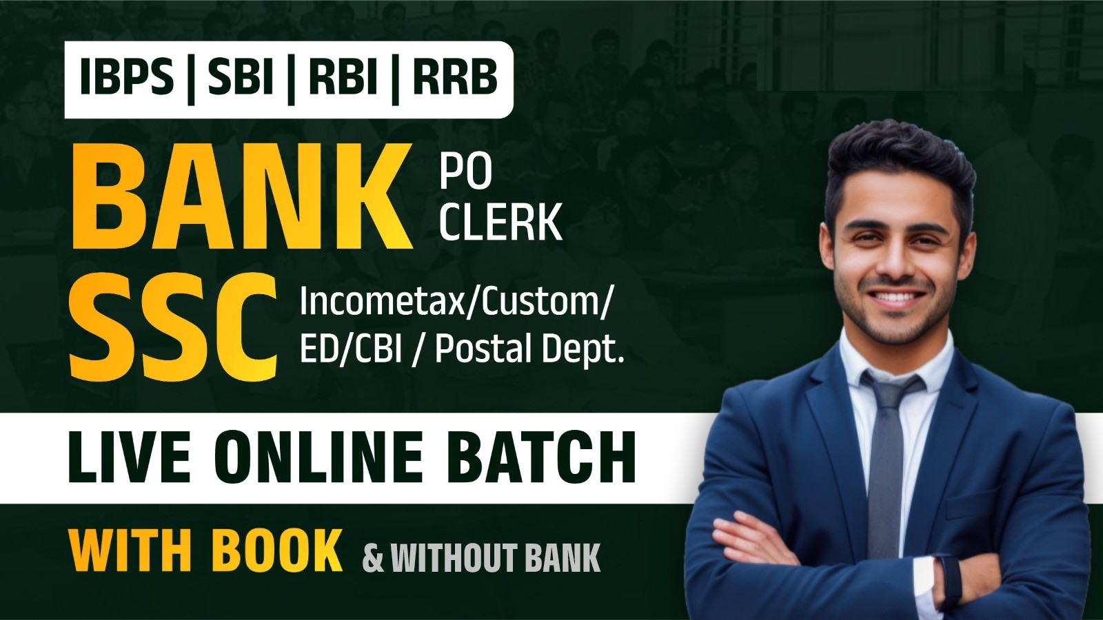 BANK PO & SSC (LIVE Online Batch) With Book & Without Book